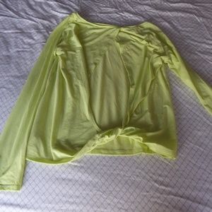 Yellow Gap Long Sleeve With Open Back